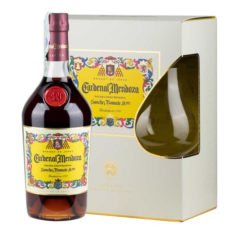 Brandy de Jerez Cardenal Mendoza Solera Gran Reserva (confezione con bicchiere)