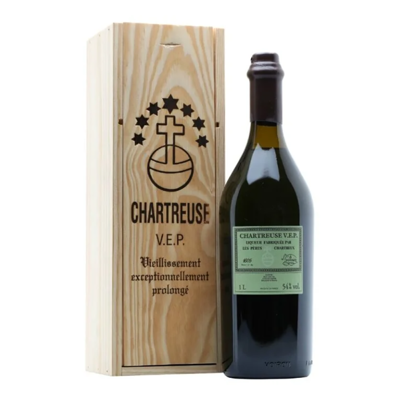 Chartreuse V.E.P. Verte 1 l (con cassetta di legno)