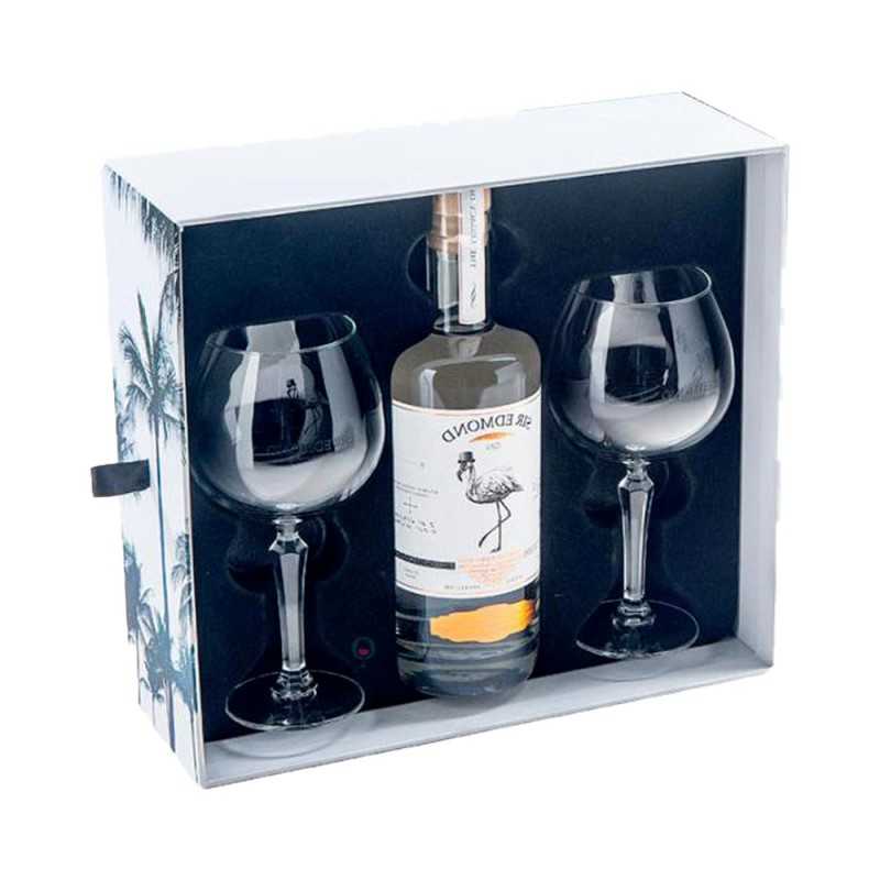 Sir Edmond Gin Special Pack con 2 bicchieri 70cl